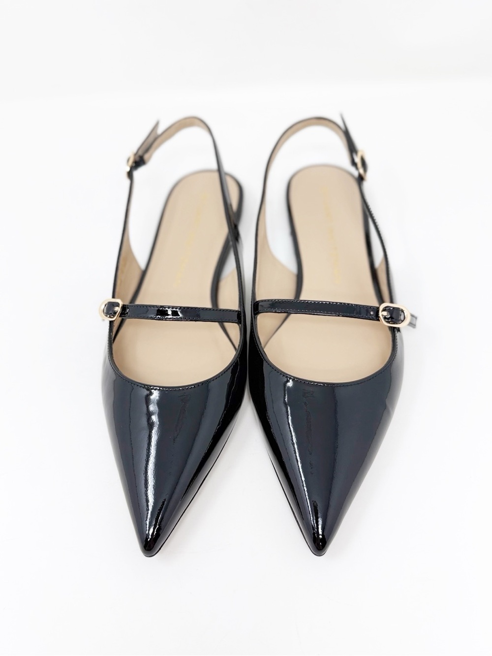 New Stuart Weitzman Emilia Mary Jane Slingback Flat Black Sz 7.5 - Picture 8 of 14